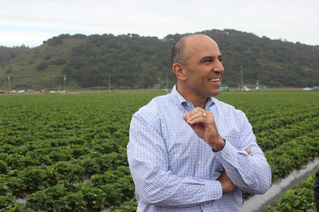 Congressman Jimmy Panetta touring a strawberry farm in his district. Photos provided by the Office of Jimmy Panetta.