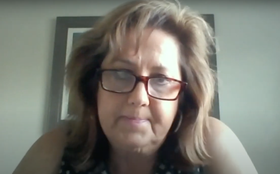 Susan Postigo. Screenshot from election forum video.
