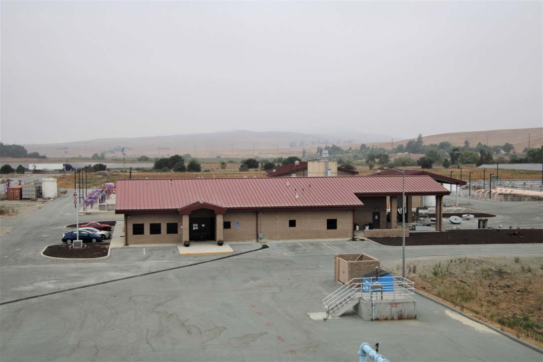 The city industrial wastewater treatment plant. Hollister was fined more than $181,000 in 2017 for an accidental release of the cannery's effluent into the San Benito River. Photo by John Chadwell.