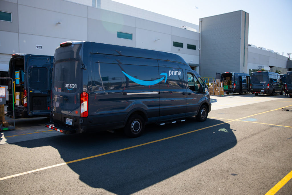 Deliveries will be made in company vans as well as by independent contractors using private vehicles. Photo courtesy of Amazon.
