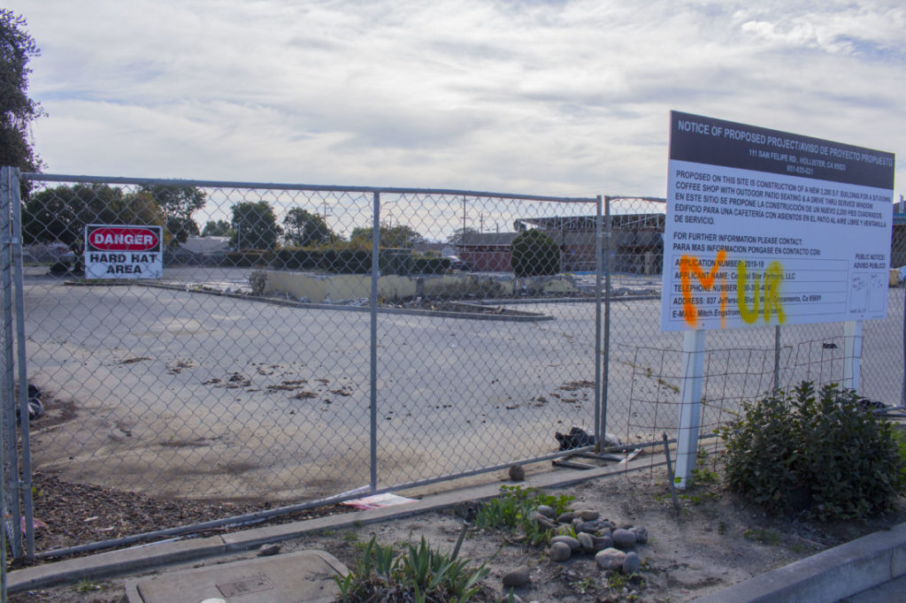Area where a Starbucks is proposed on San Felipe Road. Photo by Noe Magaña.