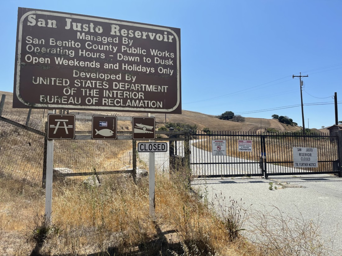 San Justo Reservoir. Photo by Robert Eliason.