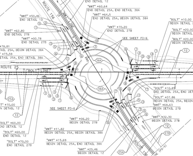 25/101 roundabout engineer design. Photo courtesy of Brandy Rider.