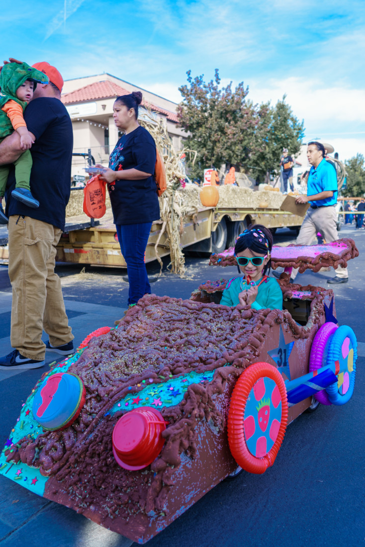 Jayla, 1st prize winner in her category, in her race kart inspired by Wreck-it Ralph. Photo by Jonathan Crowther.