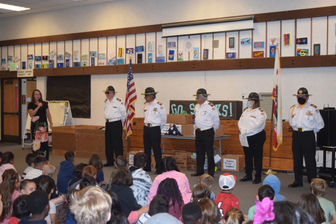 Principal Dr. Colleen Myers VFW members to Cerra Vista. Photo