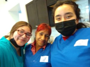 Carmen Islas Diaz (middle) with coworkers. Photo courtesy of Carmen Islas Diaz.
