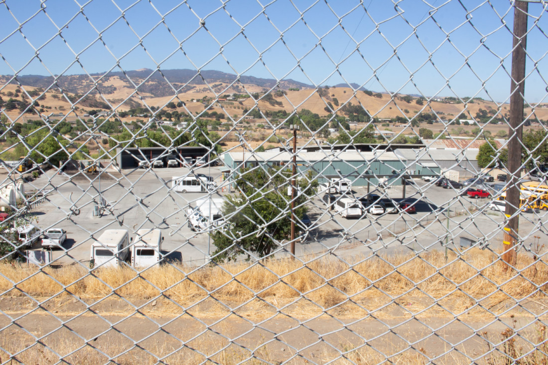 The County Express yard as seen from the Hollister Migrant Center. Photo by Noe Magaña.